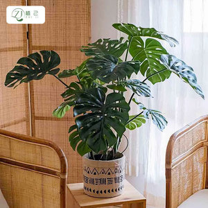 Arbre artificiel Monstera Deliciosa, 30cm-100cm de haut, plante en pot simulée pour la décoration de la maison et du bureau - Product Image 3