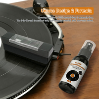 Kit de nettoyage ultime pour disques vinyles ELON - Nettoyant écologique sans alcool à base d'extraits végétaux avec brosse et soin de l'aiguille du lecteur
