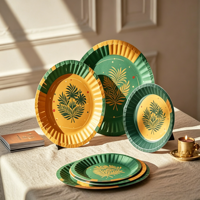 Assiettes en carton blanc, robustes, jetables, pour l'emballage alimentaire
