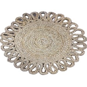Nouveau Tapis Rond Bohème Moderne en Jute Tressé à la Main 2026, à Poils Longs et Pompons, Techniques Jacquard à Boucles Coupées pour la Décoration - Product Image 4