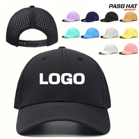 Gorra de Béisbol Personalizada de Alta Calidad, Poliéster Impermeable, Malla Deportiva, Corte Láser, Gorra de Golf con Orificios, Parche de PVC, Impresión y Bordado