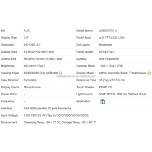 Electronic Component Module for IoT Device Displays A029SAT01.0 - Product Image 4
