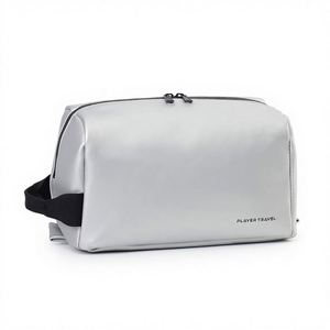 Bolsa de Aseo y Cosméticos Impermeable de PU para Hombre y Mujer, Estilo Moderno con Cierre de Cremallera, Novedad 2026 - Product Image 1