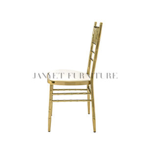 Commercio all'ingrosso forniture per feste sedie da pranzo in metallo galvanico <span class=keywords><strong>oro</strong></span> sedia Chiavari per eventi - Product Image 4