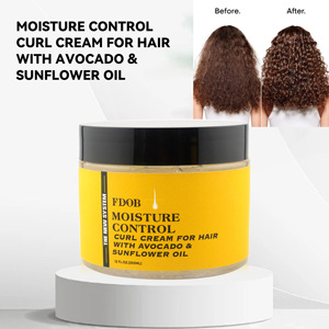 Nhãn Hiệu Riêng Tóc Curl Xác Định Kem Độ Ẩm Bơ & Dầu Hướng Dương Tạo Kiểu Kem Hình Dạng Làm Ẩm Thêm Tỏa Sáng Curl Tóc Kem - Product Image 3