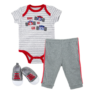 <span class=keywords><strong>Abbigliamento</strong></span> <span class=keywords><strong>estivo</strong></span> per bambini e ragazzi Set di <span class=keywords><strong>abbigliamento</strong></span> per neonati maglietta a manica corta da bambino neonato + calzino 3 pezzi Set di abiti - Product Image 3