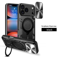 NUEVA Funda de Teléfono de Lujo con Anillo Magnético y Soporte, TPU+PC, Estilo Urbano, Antigolpes, Carga Inalámbrica, para 17/17 E/18 Pro/16/18/18 Pro