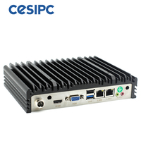 Système AGV Contrôle embarqué Mini PC industriel J1900 2.0GHz Intégré 4 Go DDR3 Stock SSD Msata Montage embarqué Linux RS232