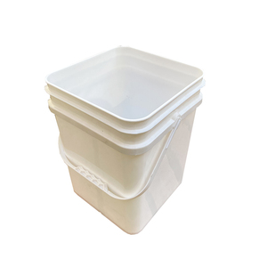 Seau rectangulaire en <span class=keywords><strong>plastique</strong></span> recyclé d'<span class=keywords><strong>occasion</strong></span> à vendre, 18 l, blanc transparent, baril en <span class=keywords><strong>plastique</strong></span> pour l'eau - Product Image 5