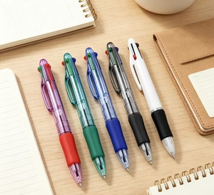 ปากกาลูกลื่นแบบกด <span class=keywords><strong>4</strong></span> สี หลายฟังก์ชั่น ตัวด้า<span class=keywords><strong>ม</strong></span>พลาสติกใส เห<span class=keywords><strong>ม</strong></span>าะสำหรับสำนักงาน โรงเรียน ของขวัญส่งเสริ<span class=keywords><strong>ม</strong></span>การขาย - Product Image 6