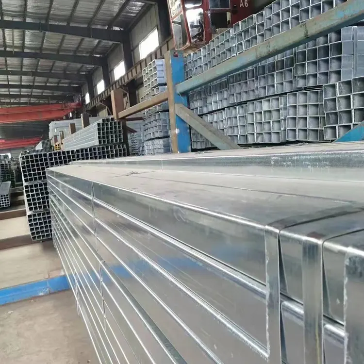 China factory direct sale high zinc coating 200gsm hollow section hot dip galvanized square steel tube for building