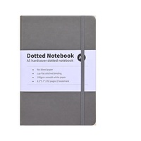 Carnet A5 à couverture rigide en cuir, lignes pointillées, reliure thermique, avec bande élastique et pages vierges – Vente directe usine 2027