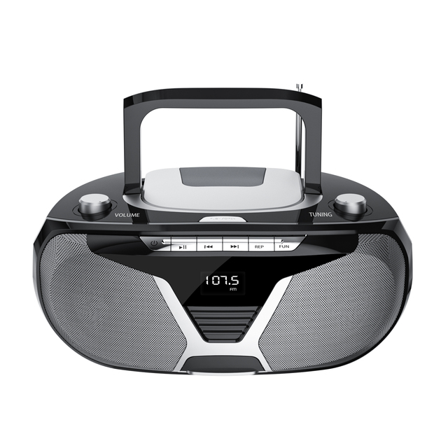 Factory Wholesale Customized Classic Portable Retro Boombox FM Radio CD Player for LED Display 3.5 Inch 480P Plastic USB