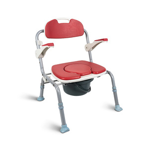 Aluminum Alloy <b>Commode</b> <b>Chair</b> With Backrest Foldable For Elderly And Pregnant Women Hospital Use - Product Image 1