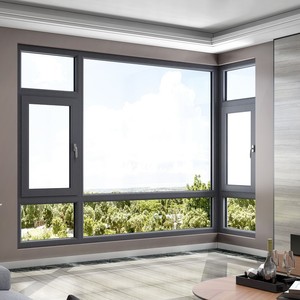 Bão bằng chứng nhôm đen hiện đại cử<span class=keywords><strong>a</strong></span> sổ xoay chống va đập cao khung mỏng im lặng cử<span class=keywords><strong>a</strong></span> sổ màn hình từ đồ họ<span class=keywords><strong>a</strong></span> - Product Image 5