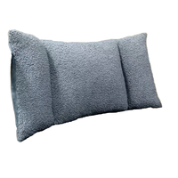 Coussin lombaire et de siège en polaire Teddy à 3 segments Fonction de soutien du dos de la chaise de bureau Oreillers et positionneurs