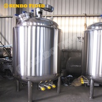 Cuve de mélange industrielle à double enveloppe thermique 500L 316L, Réacteur à agitation continu, Disperseur à cisaillement élevé pour sirop de fruits
