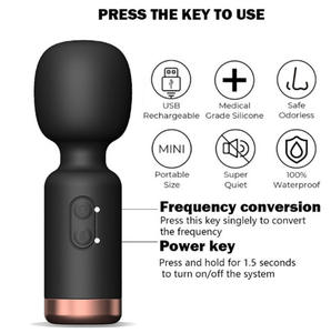 เครื่องสั่นแบบกระสุนขนาดเล็ก<span class=keywords><strong>ค</strong></span>วามเร็วสูง 10 ระดับ พร้อมไม้กายสิทธิ์นวด ของเล่นทางเพศสำหรับผู้หญิง ดิลโดสำหรับกระตุ้นช่อง<span class=keywords><strong>ค</strong></span>ลอดผู้หญิง - Product Image 2