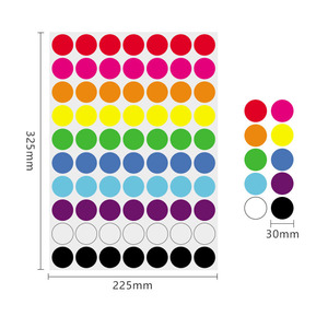 สติกเกอร์ทรงกลมสีสำหรับเด็กหัดเดินฉลากเขียนโค้ด A4ฉลากวงกลม - Product Image 4