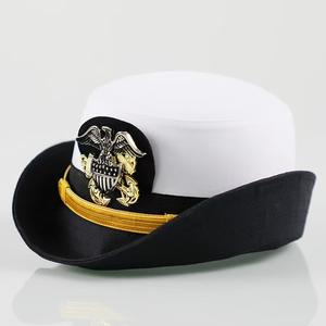 กัปตันเรือ ทหารเรือ ทหารเรือ หมวกสีขาว หมวกปีกกว้าง รักษาความปลอดภัย ดูแลทรัพย์สิน บริการต้อนรับ หมวกปีกกว้าง - Product Image 2