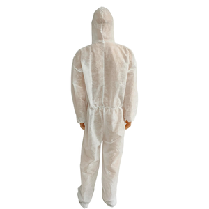 ชุดคลุมป้องกันแบบใช้แล้วทิ้งกันน้ำผ้าใยสังเคราะห์สีขาวชุดทำงานสำหรับใช้ในโรงพยาบาล - Product Image 3