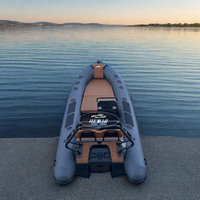 Bateau en aluminium plat Hedia de 16 pieds, bateau gonflable de 480 cm, bateau de pêche de luxe