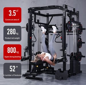 Utilisation commerciale câble croisé puissance Squat Rack Smith Machine équipement d'entraînement de gymnastique multifonctionnel en acier - Product Image 4