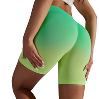 Celana Pendek Olahraga Wanita High-Waisted Seamless Candy Gradient Training Tight, Cocok untuk Lari, Fitness, dan Yoga