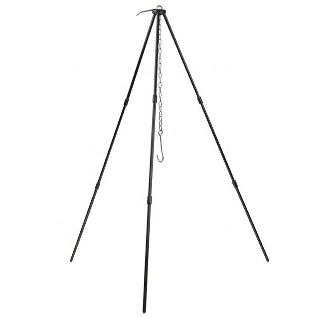 Removable Camping Bonfire Tripod Lantern Stand Tripod Lantern Stand Tripod Grilling Hanger for Camping Picnic BBQ Cooking