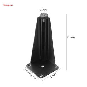 Robuste moderne métal travail canapé siège salle <span class=keywords><strong>de</strong></span> bain armoire pieds réglable carré Tube meubles jambes acier Durable - Product Image 3