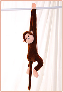 Boneka Monyet Gibbon Warna-warni, Boneka Monyet Lucu, Boneka Bersuara untuk Hadiah Ulang Tahun Anak Perempuan, Grosir