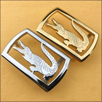 Usine personnalisé 40mm de luxe lourd Crocodile boucle en acier inoxydable pour hommes ceinture