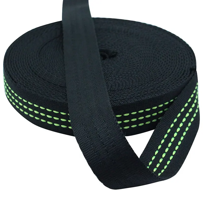 Hoge Kwaliteit Groothandel Kant-En-Klare Imitatie Nylon Hangmat Webbing Yoga Veiligheidsband Off-The-Shelf Product Webbing Voor Hangmatten