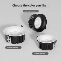 Spot LED COB invisible sans bordure, encastré incurvé anti-éblouissement pour plafond domestique, salon, hôtel, usage commercial