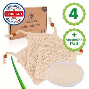 Sacs à savon en sisal naturel, pochette exfoliante en maille pour économiser le savon, 5,5 x 3,5 - Product Image 6