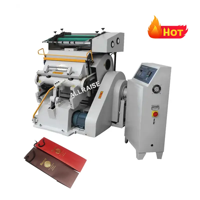 Manuel karton kağıt sıcak folyo damgalama ve kalıp kesme makinesi oluklu Troqueladora karton sıcak damgalama makinesi