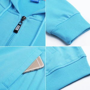 Felpa Pullover 100% Cotone Abbigliamento Sportivo all'Ingrosso da <span class=keywords><strong>Uomo</strong></span> Personalizzata con Stampa e Ricamo con Cappuccio e Tasca con Cerniera - Product Image 6