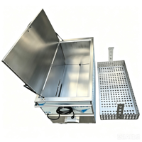 Réservoir de trempage chauffé commercial pour restaurant et usage domestique, pour le nettoyage des ustensiles et des équipements de cuisine, et des filtres de hotte.