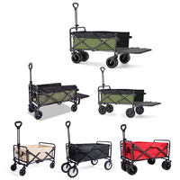 Chariot de plage pliable à 4 roues pour enfants, chariot de camping pliable, chariot utilitaire de jardin extérieur