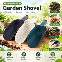 Sekop Berkebun Manual Tahan Lama, Sekop Tanah Plastik Tebal, Sekop Penggali Pasir, Sekop Makanan Kucing, Alat Penggembur Tanah, Alat Penanaman Sayuran