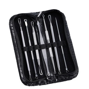 Juego de 7 piezas de agujas de acero inoxidable para extraer puntos negros y acné, con clip para celdas. Juego de 5 herramientas de belleza para eliminar espinillas con aguja - Product Image 5