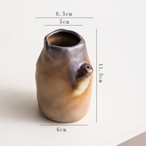 Mini petits vases à fleurs en <span class=keywords><strong>poterie</strong></span> traditionnel Zen Wabi Sabi japonais <span class=keywords><strong>Ikebana</strong></span> Vase en céramique de Style rétro - Product Image 5