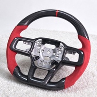 Offre exclusive Volant en fibre de carbone véritable et suède pour Ford Mustang GT500 S650 EcoBoost 2023-2025 Accessoires de voiture