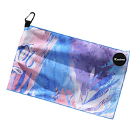 Offre Spéciale Sports de plein air Golf Accessoires Serviette Blanc Microfibre Gaufre Golf Serviette Blanc