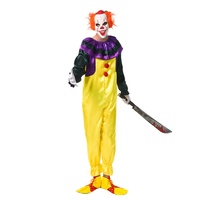 Halloween Carnaval Party Clown Back Soul Costumes Costume de clown d'horreur classique pour hommes