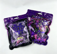 Sachets Mylar Personnalisés Imprimés 1g 2g 7g Thermoscellables Doux au Toucher Découpés à l'Emporte-Pièce avec Logo Imprimé pour Emballage de Bonbons Gommeux