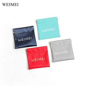 Bolsa magnética de cuero Pu con logotipo personalizado WEIMEI, bolsa de joyería Pu, bolsa de cosméticos impermeable para monedas con logotipo en relieve - Product Image 5