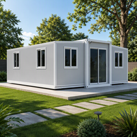 Maison mobile préfabriquée de 2 à 5 chambres, extensible, en conteneur, structure en acier, hôtels en verre, fabriquée avec des panneaux sandwich, pour écoles et gymnases
