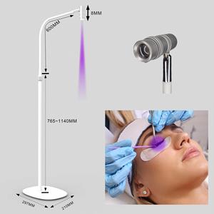 Lampe UV LED 5W réglable avec cinq niveaux de gradation et pédale IP44 pour séchage de colle UV pour extensions de cils et faux cils - Product Image 4