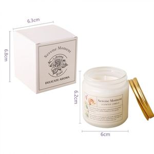 Vela Aromática Serene Moment en Frasco de Vidrio, con una Sola Mecha, Aroma Floral, para Decoración del Hogar - Product Image 3